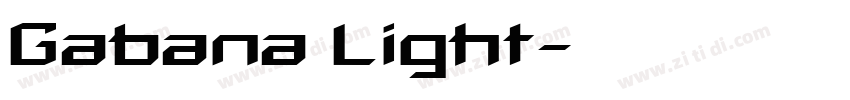 Gabana Light字体转换